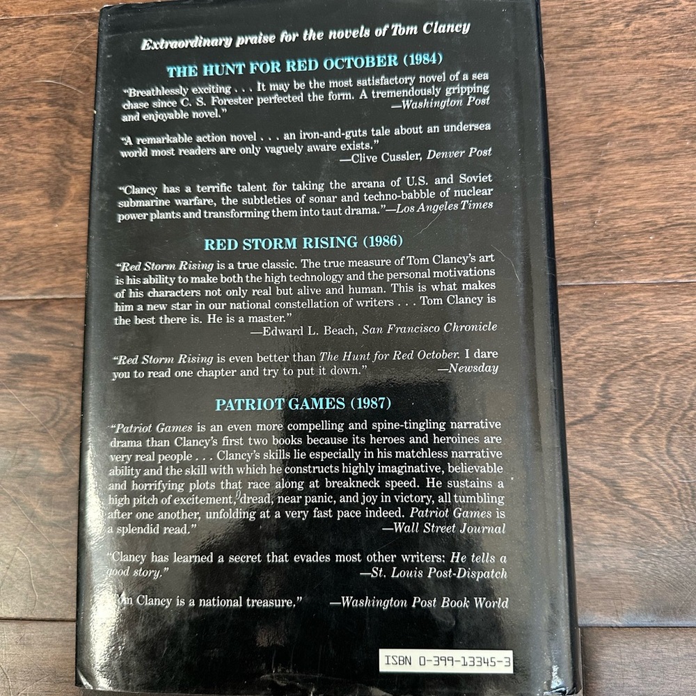Tom Clancy Hardcover Book - Picture 3 of 8